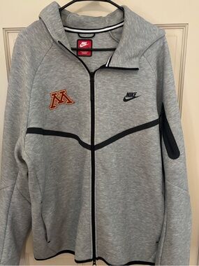 Nike Tech Fleece Full-Zip Hoodie. TEAM ISSUED for the Minnesota Golden Gophers.